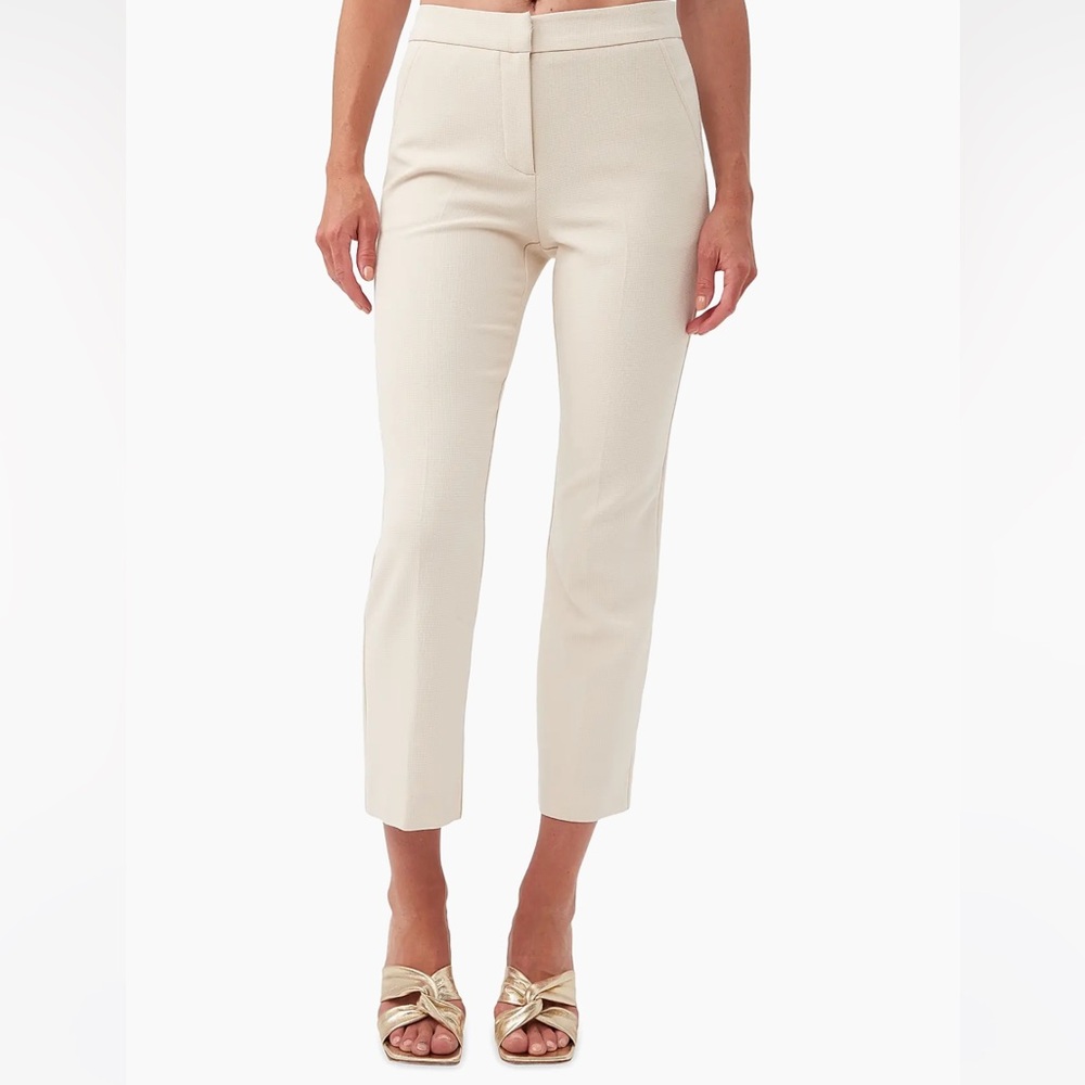 Trina Turk Highland Park Straight-Leg Pants size 6 in cream